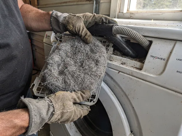 Cleaning Dryer Lint Trap in Daytona Beach