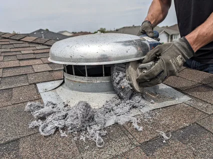 Cleaning Dryer Vent On Roof in Daytona Beach