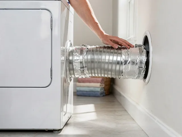 Professional dryer vent hose installation by Daytona Beach Dryer Vent Cleaning in Daytona Beach