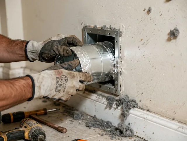 Professional dryer vent repair and installation by Daytona Beach Dryer Vent Cleaning in Daytona Beach