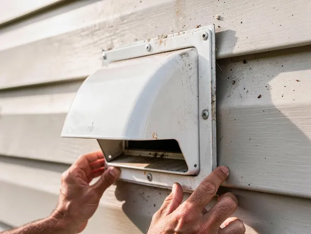 Daytona Beach Dryer Vent Cleaning technician delivering thorough residential dryer vent cleaning service in Daytona Beach